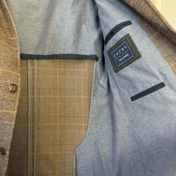 Jachs New York Tailoring Mens Tan Blazer Jacket size Large - Picture 7 of 12